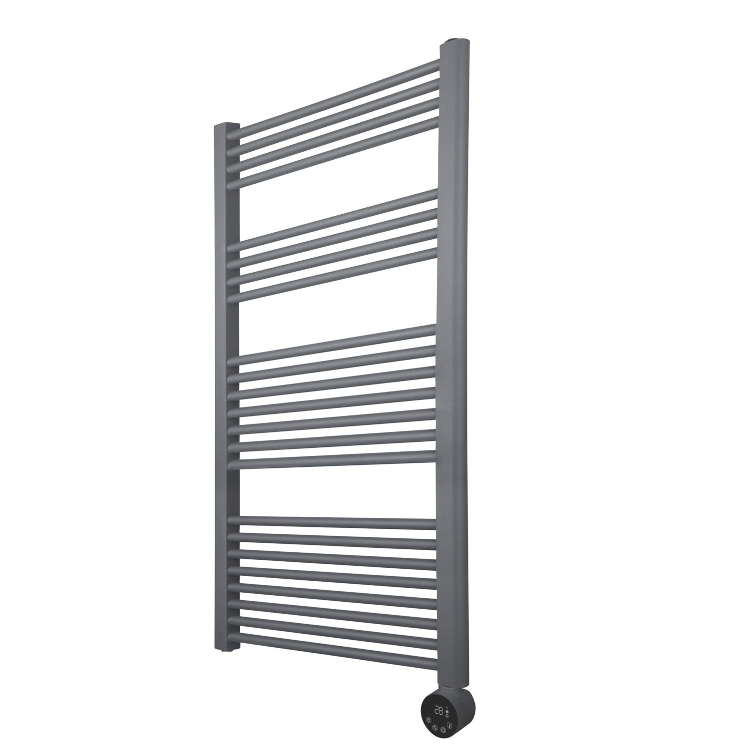 Masterplug 1320mm x 510mm 3412BTU Anthracite Flat Electric Towel Radiator (528EX)
