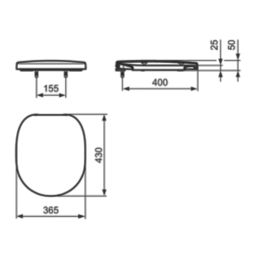Ideal Standard Concept Freedom  Toilet Seat & Cover Duraplast White