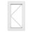 Crystal  Left-Hand Opening Clear Triple-Glazed Casement White uPVC Window 610mm x 1190mm