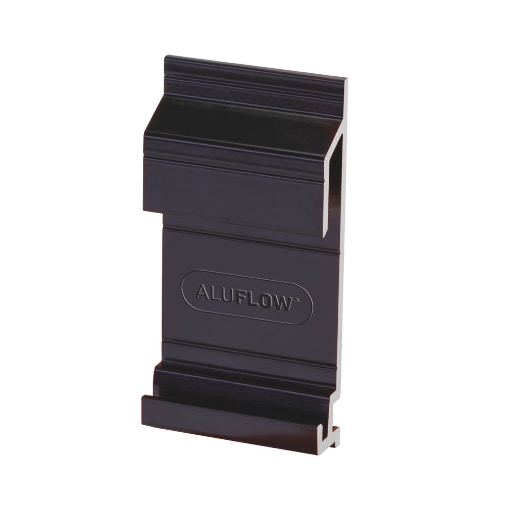 Aluflow Aluminium Half Round Rock N Lock Gutter Bracket Black 115mm