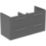 Ideal Standard i.life B Wall Hung Vanity Unit with Chrome Handles & Double Basin Matt Quartz Grey 1200mm x 505mm x 630mm