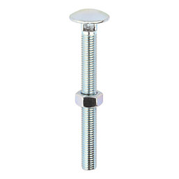 Timco Carriage Bolts Carbon Steel Zinc-Plated M12 x 120mm 10 Pack