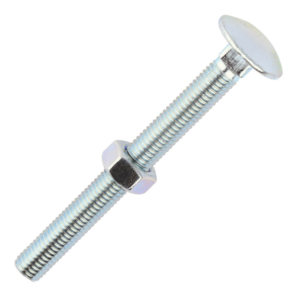 Timco Carriage Bolts Carbon Steel Zinc-Plated M12 x 120mm 10 Pack