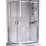 Aqualux Edge 8 Framed Offset Quadrant Shower Enclosure & Tray Left-Hand Silver Effect 1200mm x 800mm x 2000mm