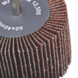 Titan  Straight Shank 60 Grit Flap Wheel 60mm