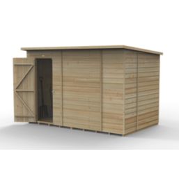 Forest Beckwood 9' 6" x 6' (Nominal) Pent Shiplap Timber Shed with Base & Assembly