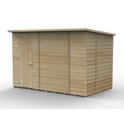 Forest Beckwood 9' 6" x 6' (Nominal) Pent Shiplap Timber Shed with Base & Assembly