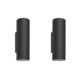 Philips Hue Appear Outdoor LED Wall Light Black 8W 710-1180lm 2 Pack
