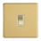 Contactum Lyric 10AX 1-Gang 2-Way Light Switch  Brushed Brass with White Inserts