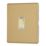 Contactum Lyric 10AX 1-Gang 2-Way Light Switch  Brushed Brass with White Inserts