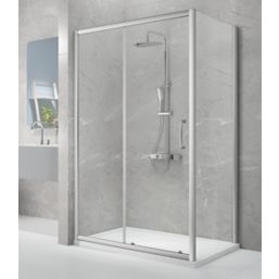 Triton Neo Eight Framed Rectangular Sliding Door Shower Enclosure  Chrome  1200mm x 800mm x 1900mm