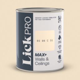 LickPro Max+ 1Ltr Cream BS 08 C 31 Matt Emulsion  Paint