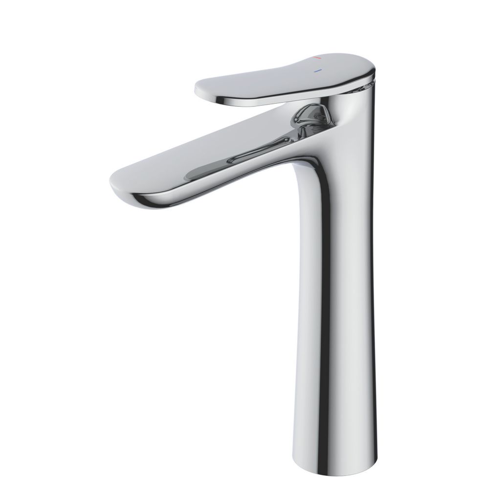Swirl Kuhli Chrome 258mm Tall Lever Mono Basin Mixer Tap - Screwfix
