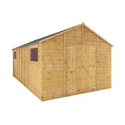 Mercia Modular 10' 6" x 18' (Nominal) Apex Shiplap T&G Timber Workshop