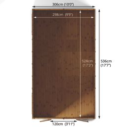 Mercia Modular 10' 6" x 18' (Nominal) Apex Shiplap T&G Timber Workshop