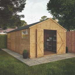 Mercia Modular 10' 6" x 18' (Nominal) Apex Shiplap T&G Timber Workshop