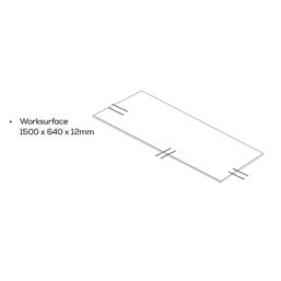 Mariz  Deep Grey Composite Kitchen Worktop 640mm x 1500mm x 12mm