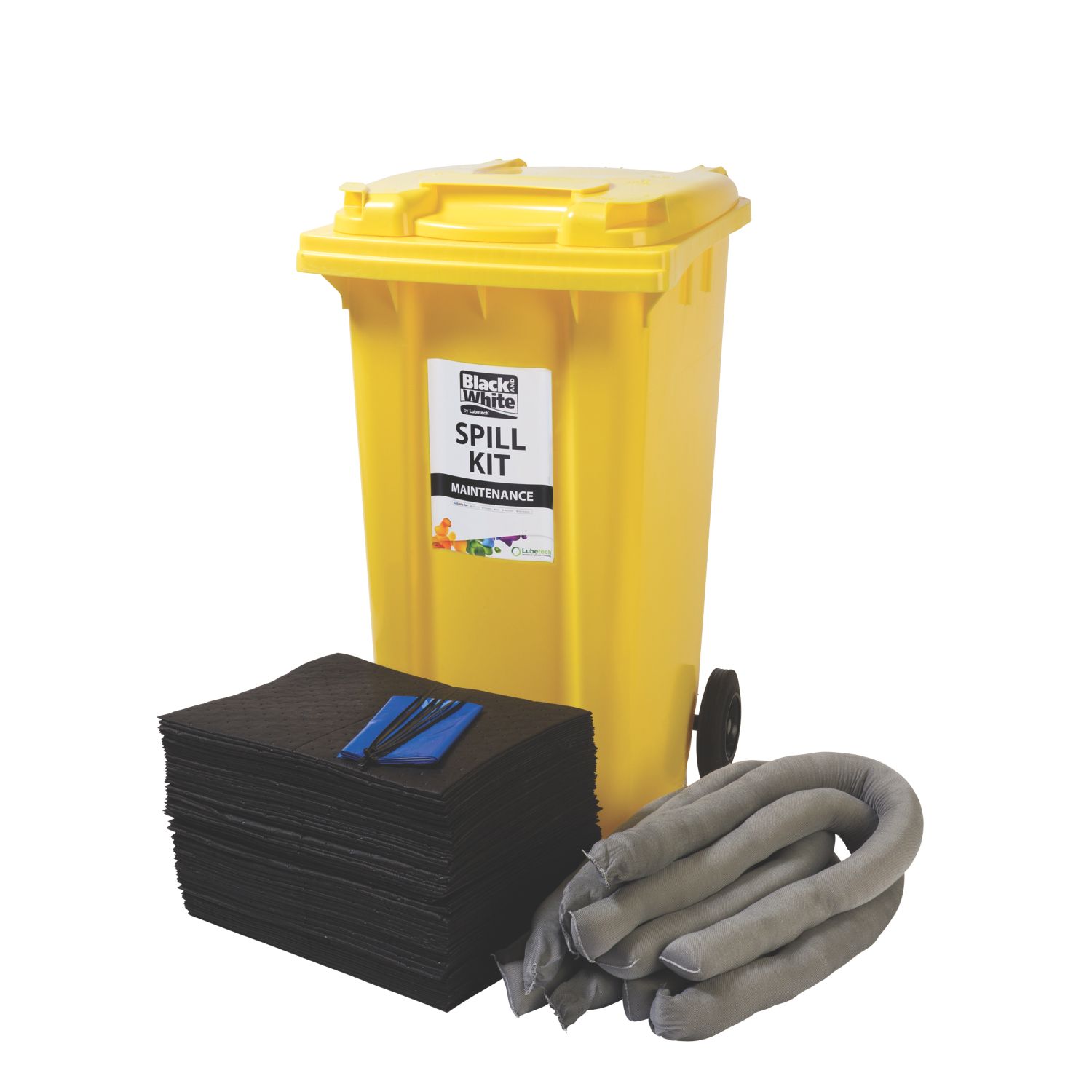 Lubetech Black & White 240Ltr Maintenance Spill Response Kit (52906)