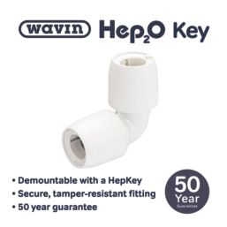 Hep2O  Plastic Push-Fit Equal 90° Elbow 15mm