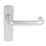Smith & Locke Excell Fire Rated Latch Door Handle Set Pair Satin Aluminium