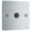 LAP  1-Gang Female Coaxial TV Socket Polished Chrome