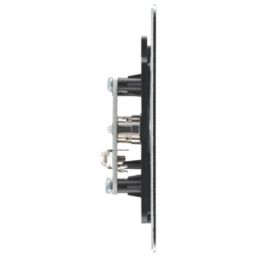 LAP  1-Gang Female Coaxial TV Socket Polished Chrome