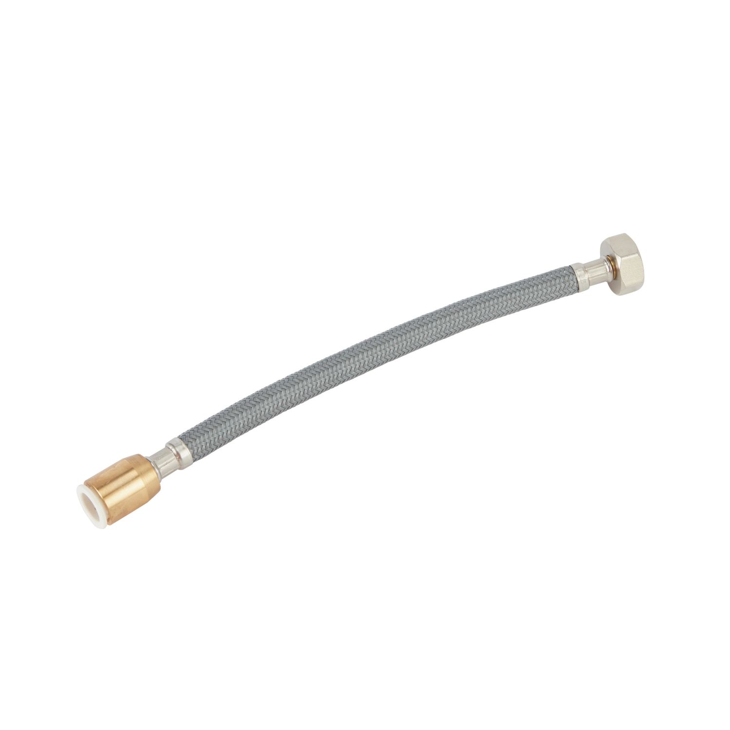 Flomasta Push-Fit Twist Straight Flexible Hose 15mm x 3/4" x 300mm (529FA)