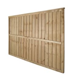 Forest Vertical Board Closeboard  Fence Panels Natural Timber 6' x 4' Pack of 3