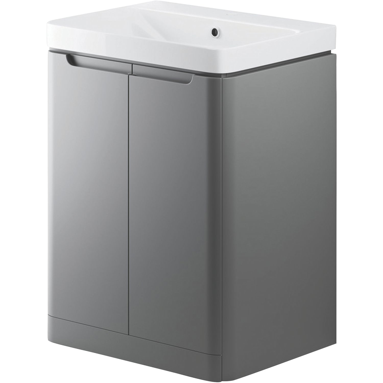 Floorstanding Vanity Unit & Basin Matt Grey 605mm x 460mm x 840mm (529PJ)