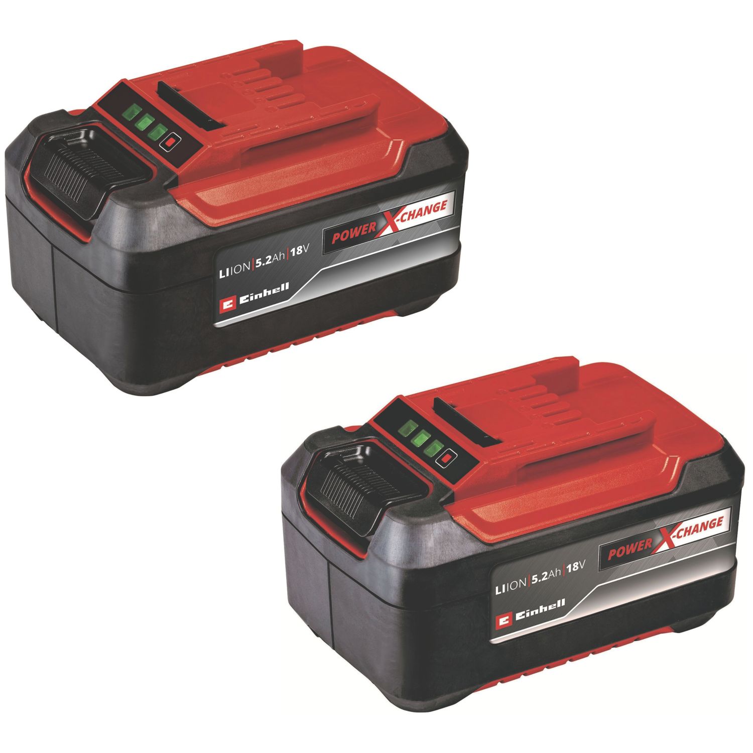 Einhell 18V 5.2Ah Li-Ion Power X-Change Batteries 2 Pack (529TJ)