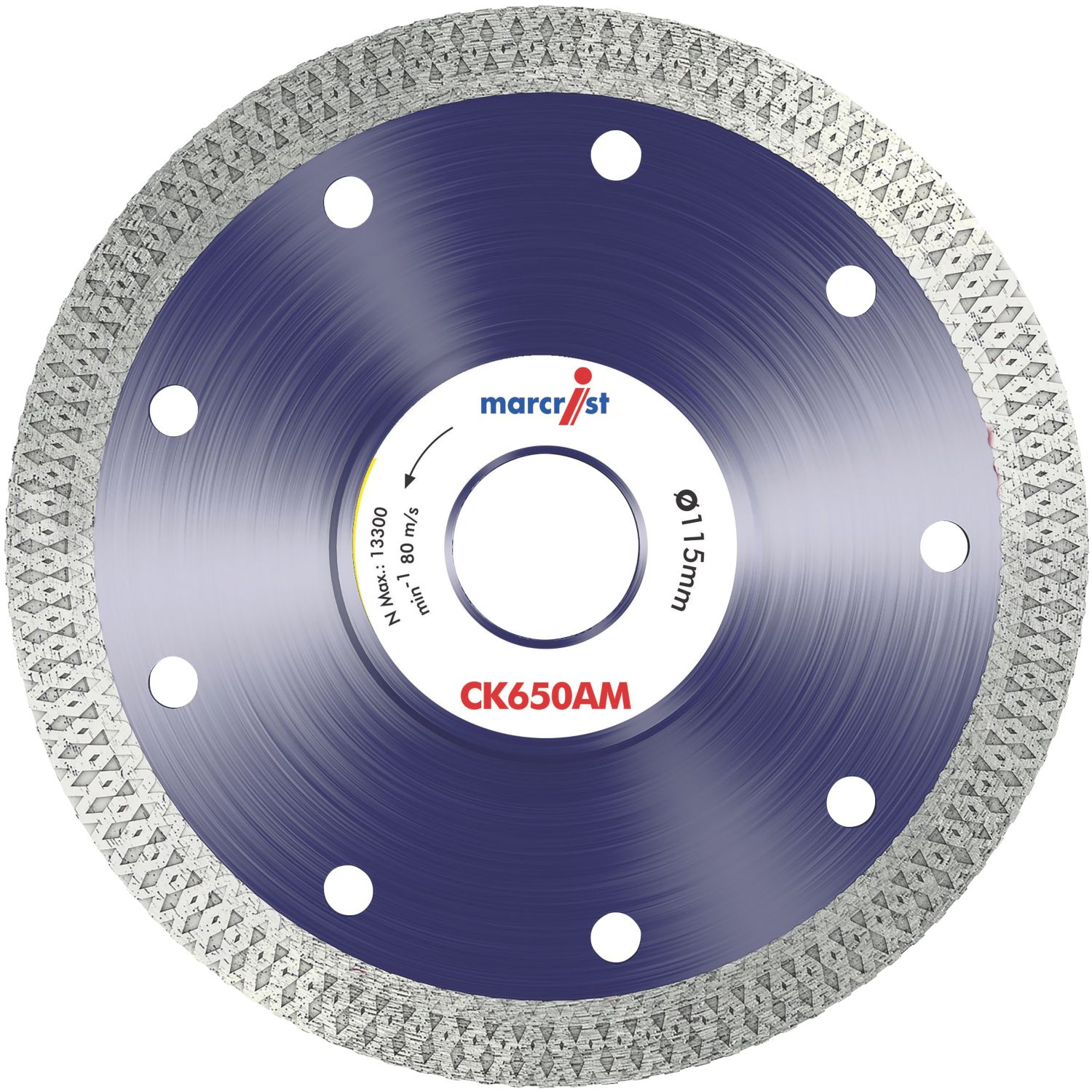 Marcrist CK650 Tile Cordless Angle Grinder Diamond Blade 115mm x 22.23mm (5307R)