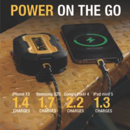 DEWALT  10,000mAh Powerbank Yellow and Black