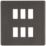 Knightsbridge  6-Module Grid Faceplate Smoked Bronze