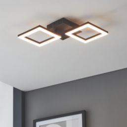 Eglo Paranday-Z LED Smart Ceiling Light Black 15.5W 1800lm