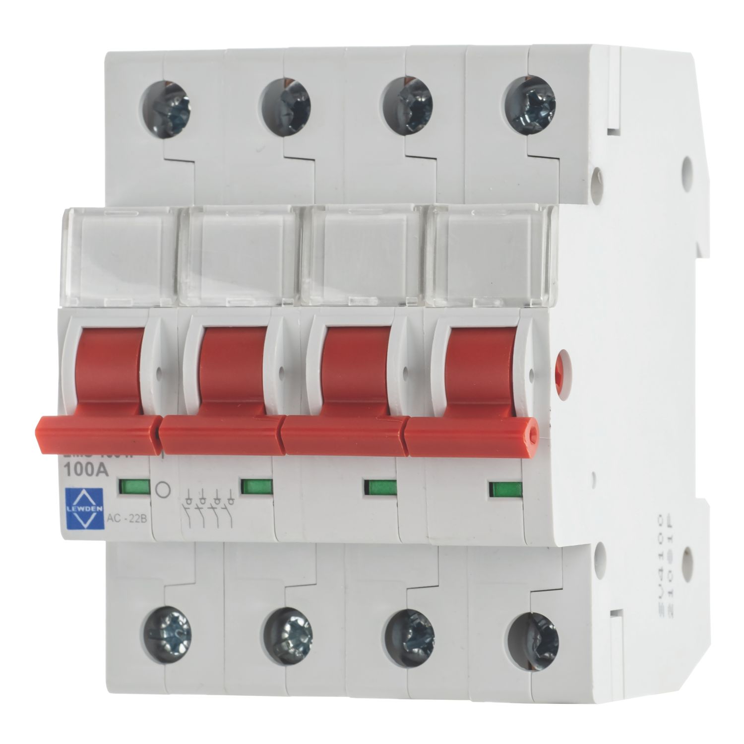 Lewden 100A 4-Pole 3-Phase Mains Switch Disconnector (530HM)