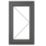 Crystal  Right-Hand Opening Clear Double-Glazed Casement Anthracite Grey uPVC Window 610mm x 820mm