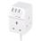 Masterplug 13A 3-Gang Switched  Extension Lead White 2m