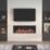 Be Modern Pryzm Arteon 1250-3SL Black Remote Control Wall-Mounted Electric Inset Fire 1495mm x 380mm