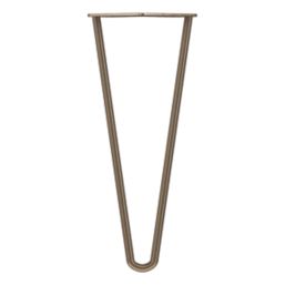 Rothley 2-Pin Hairpin Worktop Leg Antique Brass 350mm