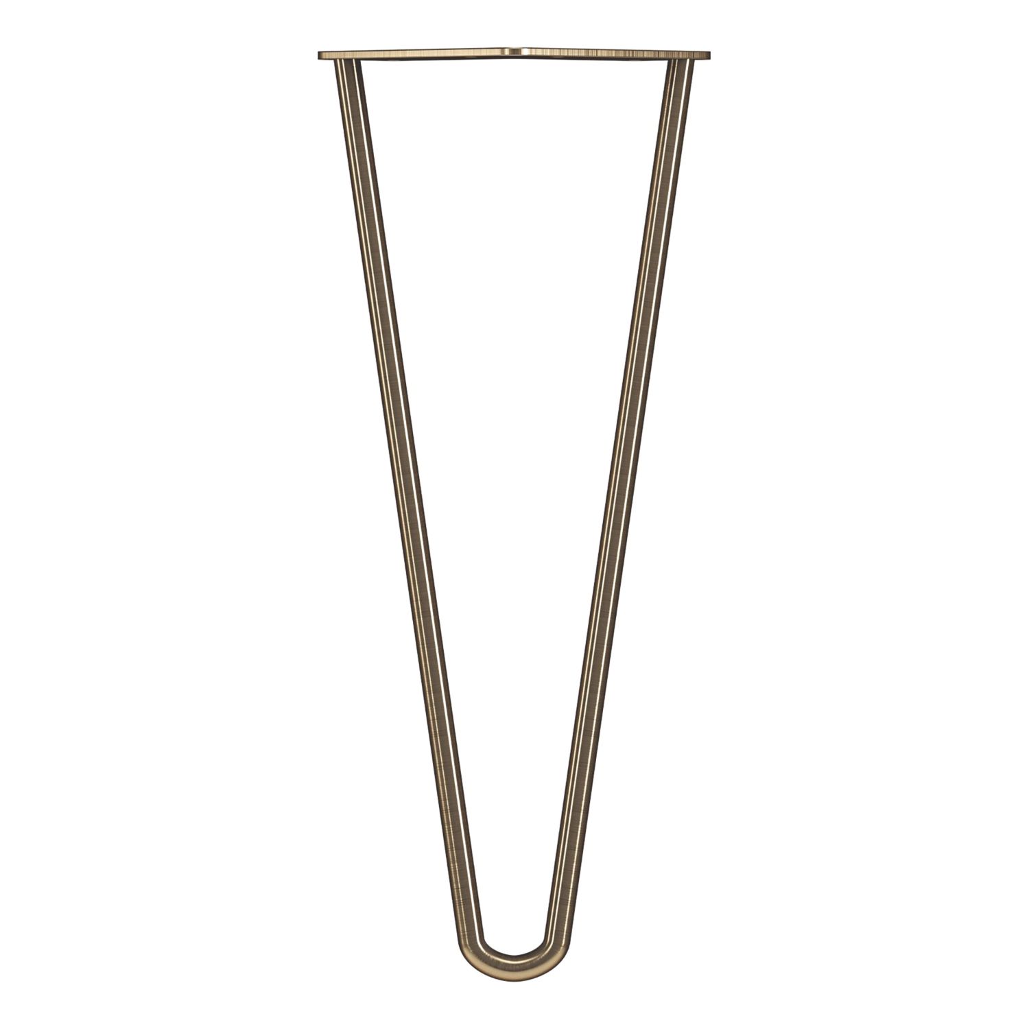 Rothley 2-Pin Hairpin Furniture Leg Antique Brass 350mm (530PP)