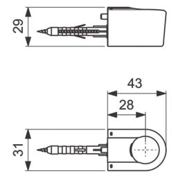 Ideal Standard  Hose Retainer Chrome 43mm