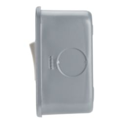 Contactum  10AX 3-Gang 2-Way Metal Clad Light Switch with White Inserts