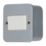 Contactum  10AX 3-Gang 2-Way Metal Clad Light Switch with White Inserts