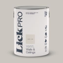 LickPro  5Ltr Grey 03 Vinyl Matt Emulsion  Paint