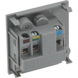 British General EM2ASG 2A Unswitched Modular Round Pin Socket Grey