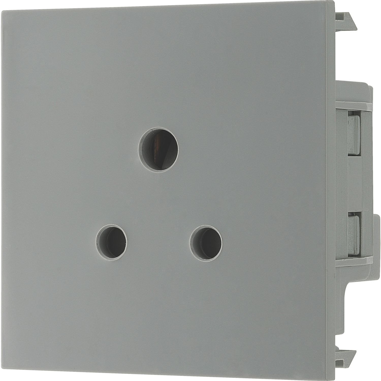 British General EM2ASG 2A Unswitched Modular Round Pin Socket Grey (530XF)
