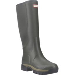 Hunter Balmoral Adjustable Size 9  Dark Olive Non Safety Wellies