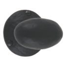 Smith & Locke Oval Mortice Knobs 56mm Pair Black