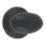 Smith & Locke Oval Mortice Knobs 56mm Pair Black