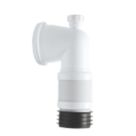Euroflo  Flexible 90° Angled Long Pan Connector White 400-730mm